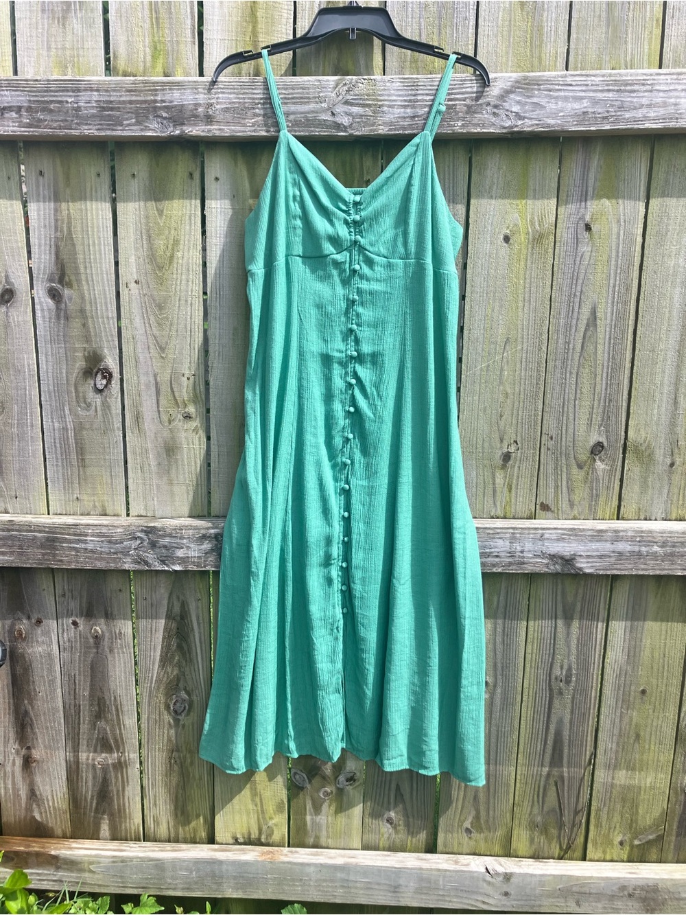 SO Teal-Green Button-Front dress